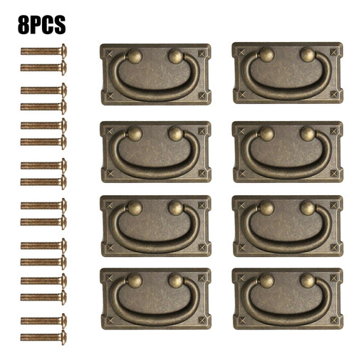 8pcs rustic handle - 4/8pcs, oak