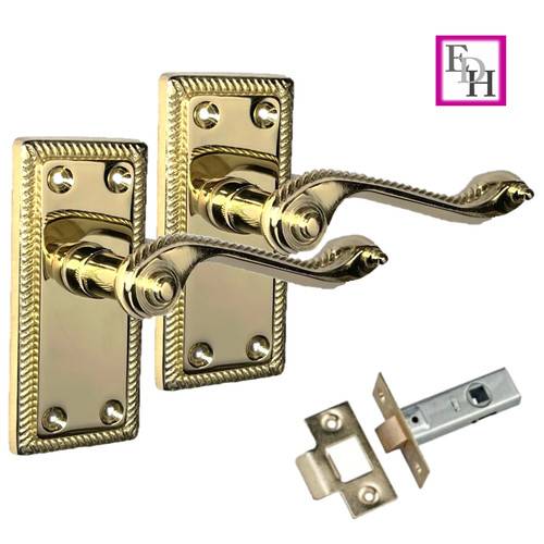 Georgian style scroll - style, brass