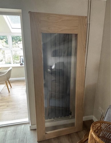 Oak glass internal door with - oak,