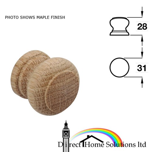Hafele oak wooden knob - wooden,