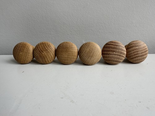 Oak solid 40mm turned knobs - turned,