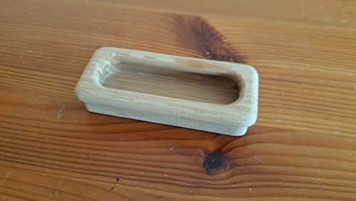 Solid oak recess handle - oak,