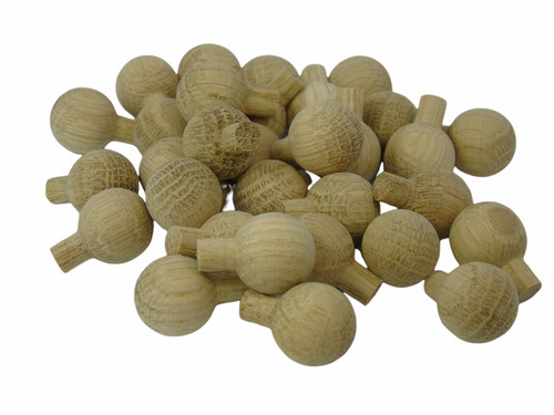 Oak wooden mini knobs - oak,