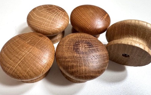 Set wooden oak knobs handle - wooden,
